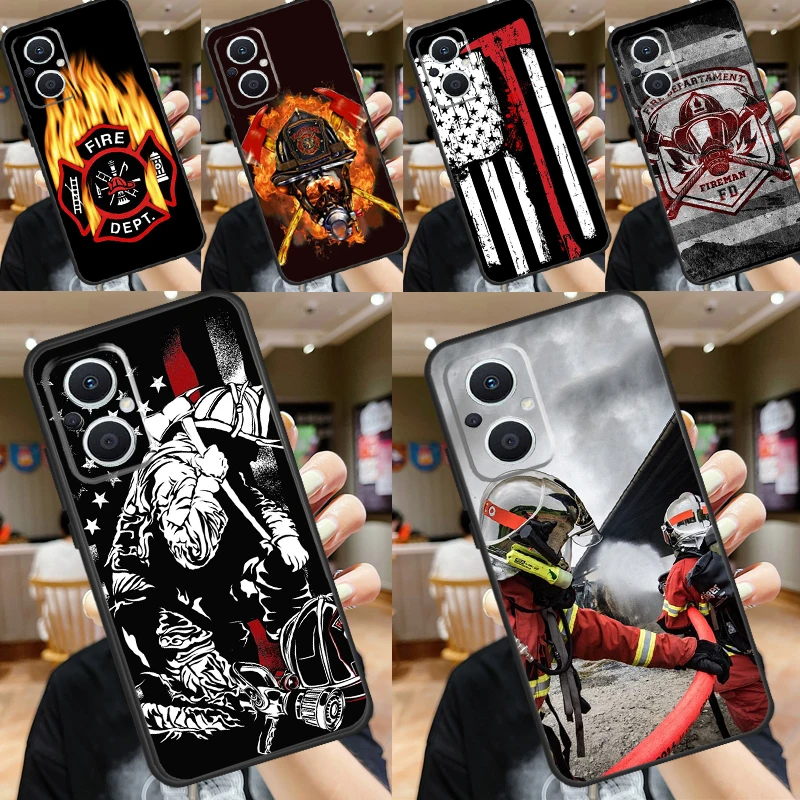 Firefighter Heroes Fireman Case For OPPO Reno 11 F 10 Pro 4Z 5Z 8T 4 5 6 7 8 Lite OPPO Find X6 Pro X2 X3 X5 Lite Cover