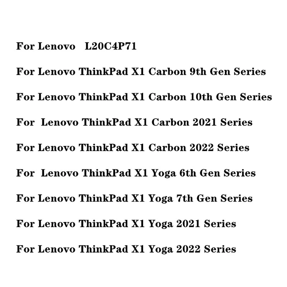 L20C4P71 For Lenovo L20D4P71 L20L4P71 L20M4P71 Battery 57Wh For ThinkPad X1 Carbon 9 10 11 Gen X1 Yoga 6 7 8 Gen Laptop Battery