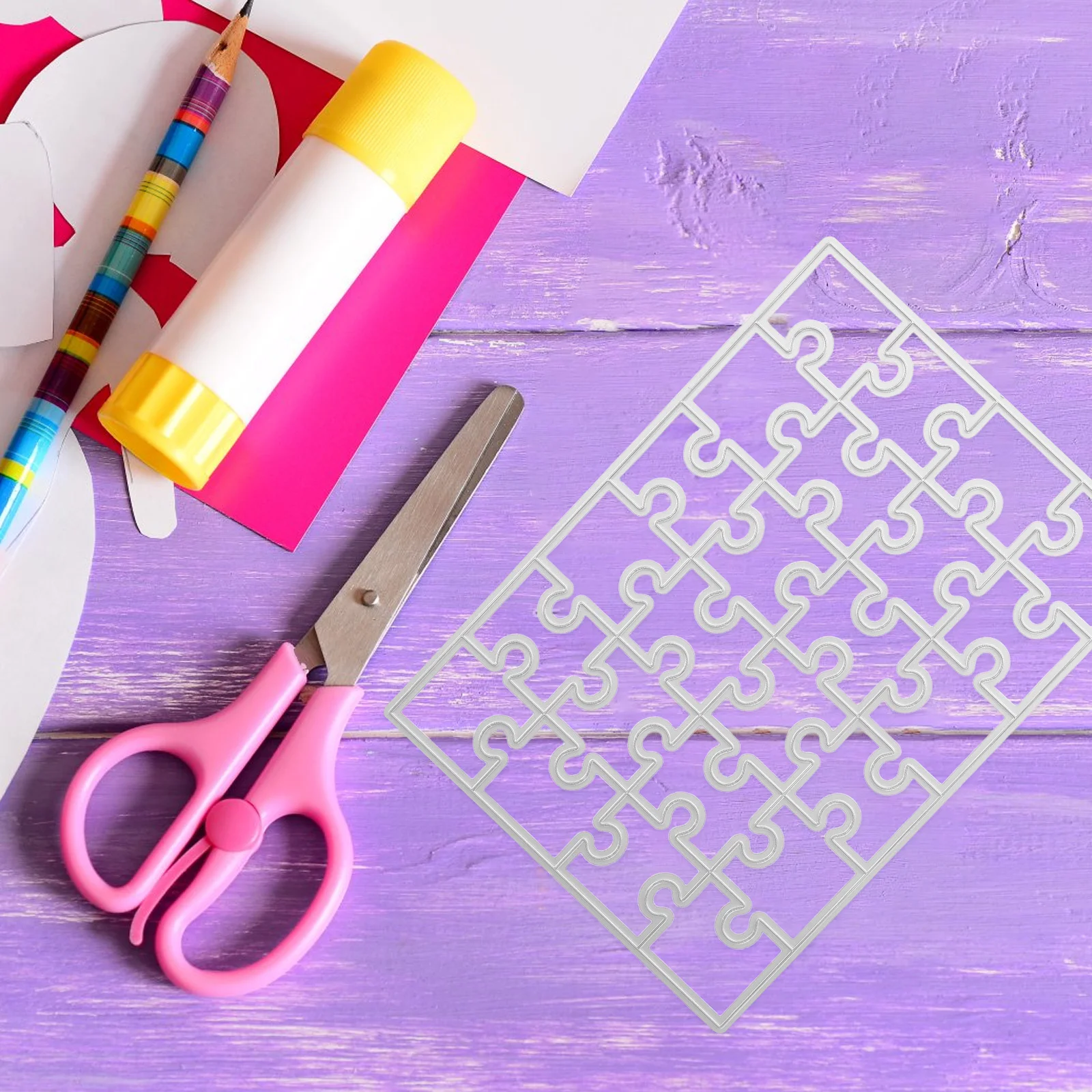 

Card Scrapbooking Template Craft Metal Album Puzzle Cutting Dies Stencils DIY Paper