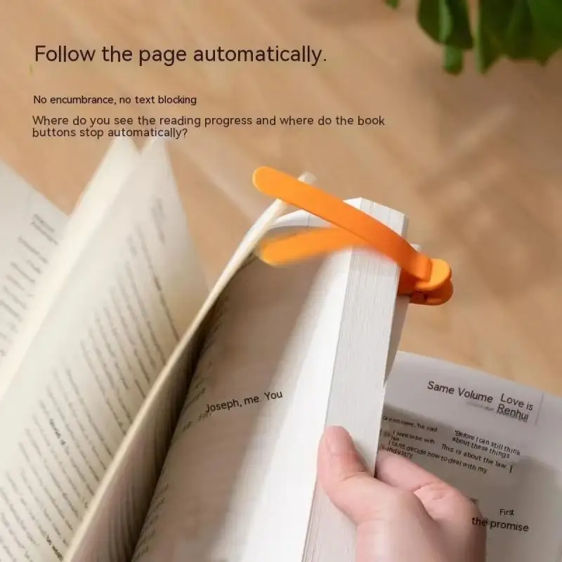 3Pcs Automatic Page Following Bookmark Flexible Non Deformable Book Marker Clip For Student Reading Learning Office Supply