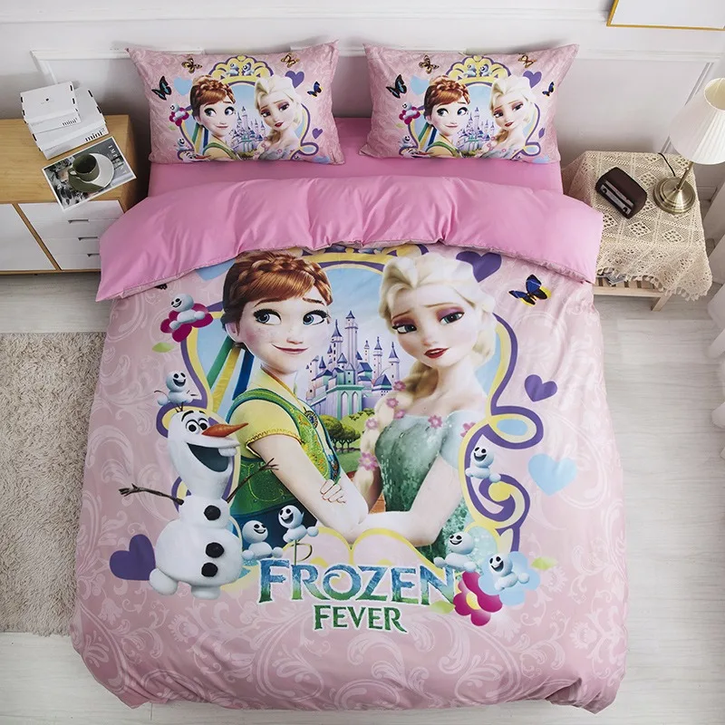 Disney Frozen Bedding Sets,Animation Princess Style Bedding Set,Frozen Elsa Anna Duvet Cover,girl children Bedclothes