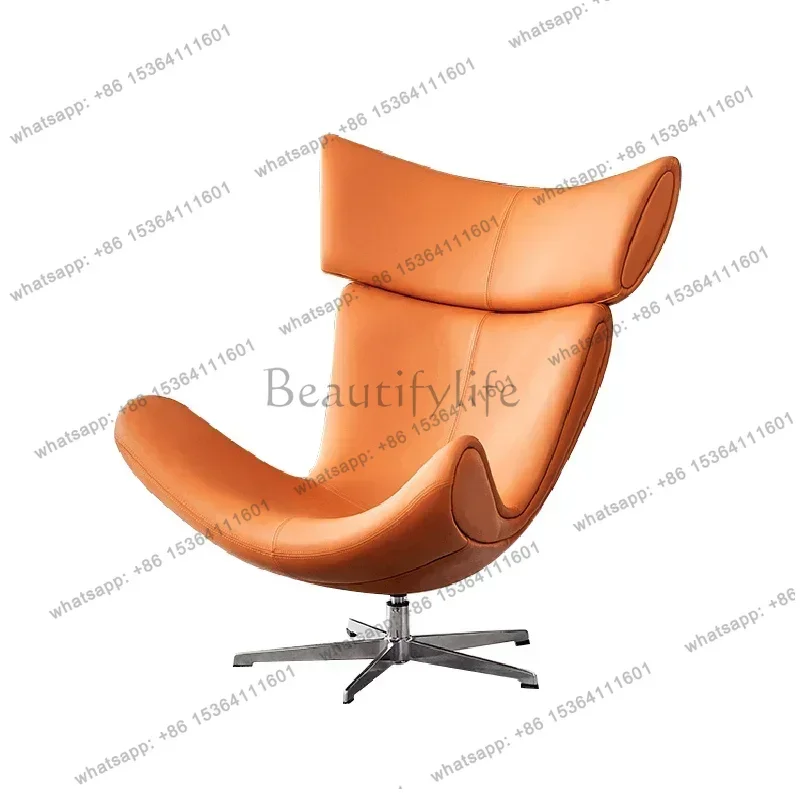 Comfortable Ergonomic Living Room Chairs Modern Leather Nordic Sofa Chairs Designer Recliner Portable Fauteuil Salon Furniture
