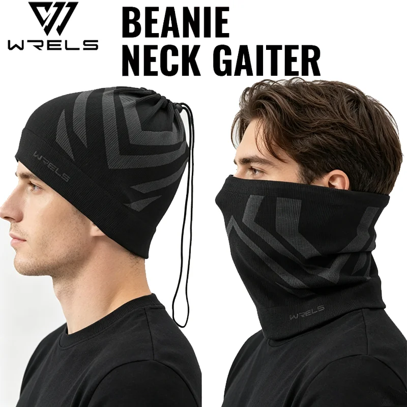 WRLES Beanie Wintermütze, Schal, Gesichtsmaske, Beanie, warme, multifunktionale Mütze für Damen und Herren, weich, leicht, zum Laufen, Wandern, Motorradfahren