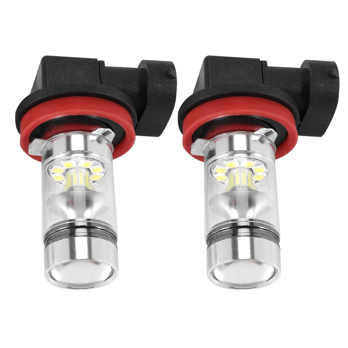 2X H8 H11 H16 6000K White 100W High Power LED Fog Light Driving Bulb DRL