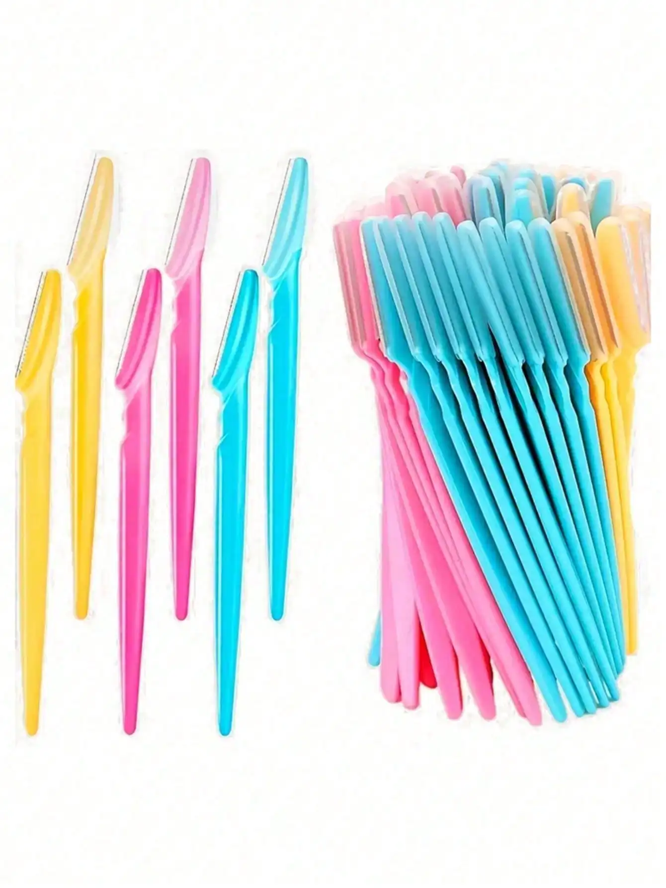 Conjunto com 12 Lâminas de Aço Inoxidável para Sobrancelhas - Removedor de Pelos Sem Fragrância, Presente Perfeito para o Dia dos Namorados