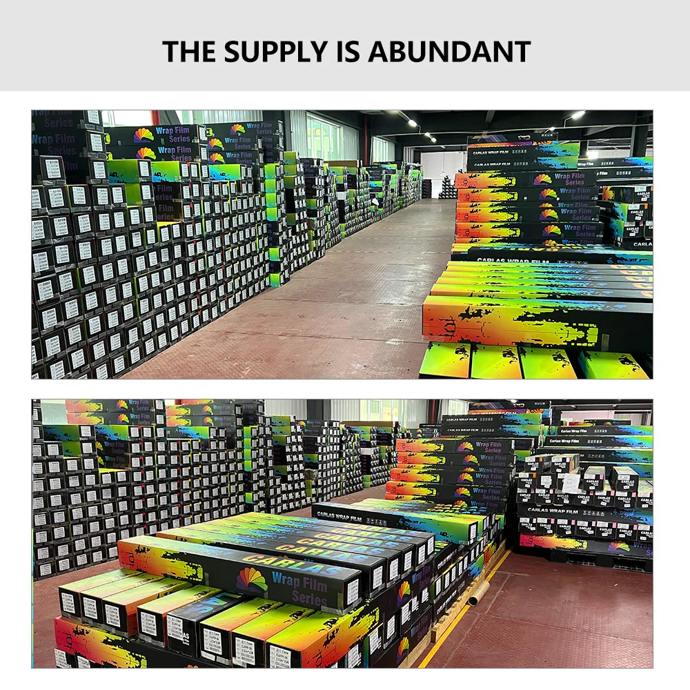 1.52 * 16m Custom Made Premium Car Body Wrapping Film Glossy Coloured TPU PPF Car Wrapping Full Car Wrapping Film