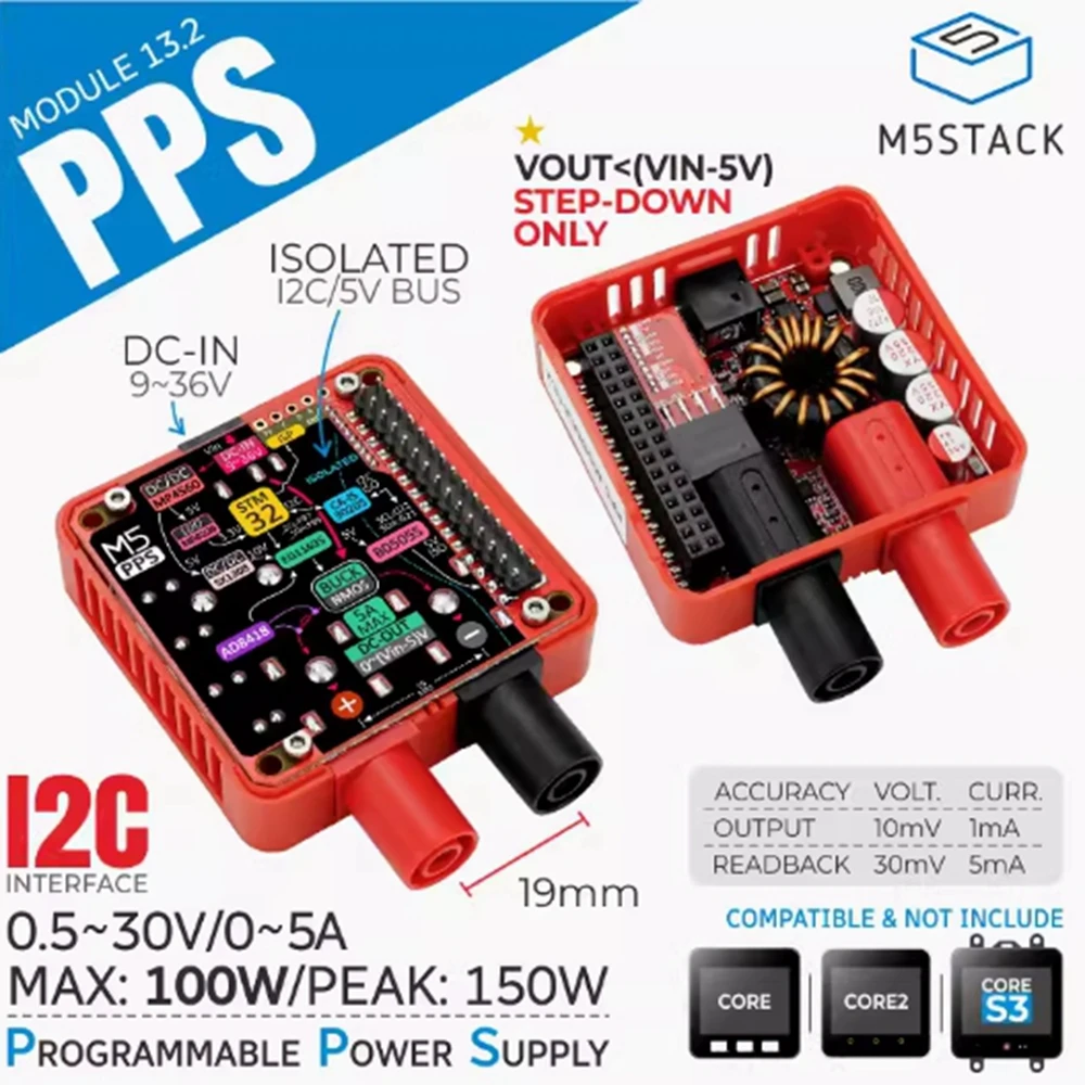 M5Stack PPS Module High precision single channel Programmable power module