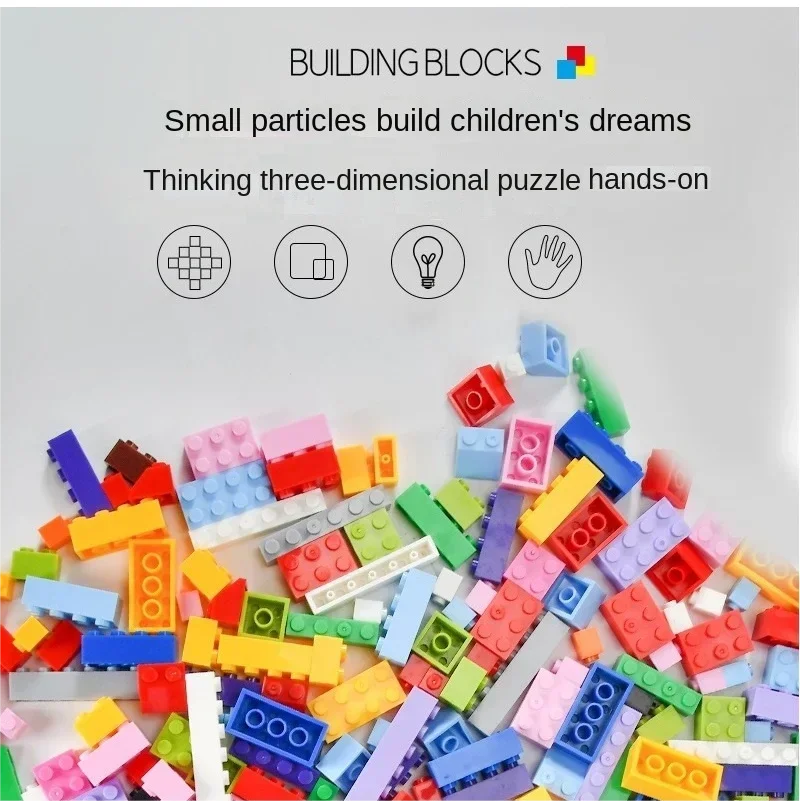 500 pz/1000 pz bambini fai da te Building Blocks Set giocattoli bambini creativi colorati Building Blocks giocattoli assemblati giocattoli educativi