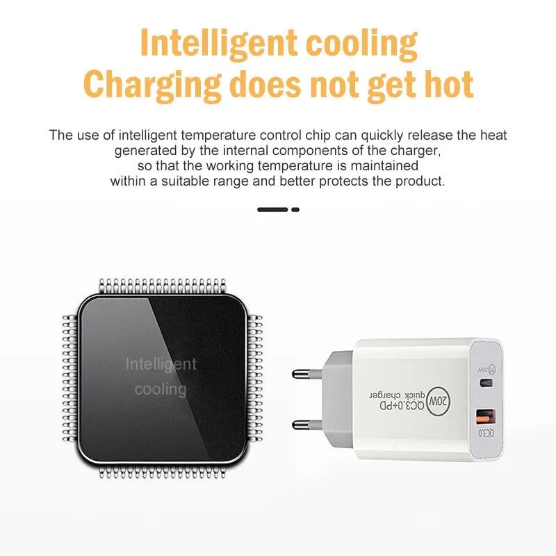 

Mobile Phone Fast Charging Head Pd20wqc3.0 Dual Port European And American Standard Usb Charging Universal Mobile Phone Plug