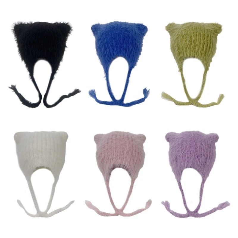 

Winter Adult Plush Hat Keep Warm Hat Cold Weather Windproof Hat for Cycling Drop shipping