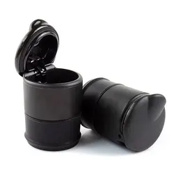 Black Car Ashtray Garbage Coin Storage Cup Container Cigar Ash Tray Car Styling Universal Size Plastic Trash Garbage Bin