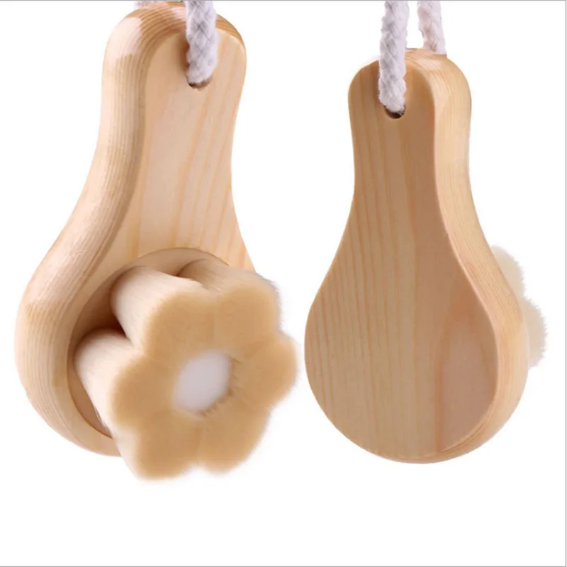 Wooden Handle Facial Cleansing Brush Beauty Tools Soft Hair Manual Face Brush Cleaning Face Brushes Beauty Skin Care Tool