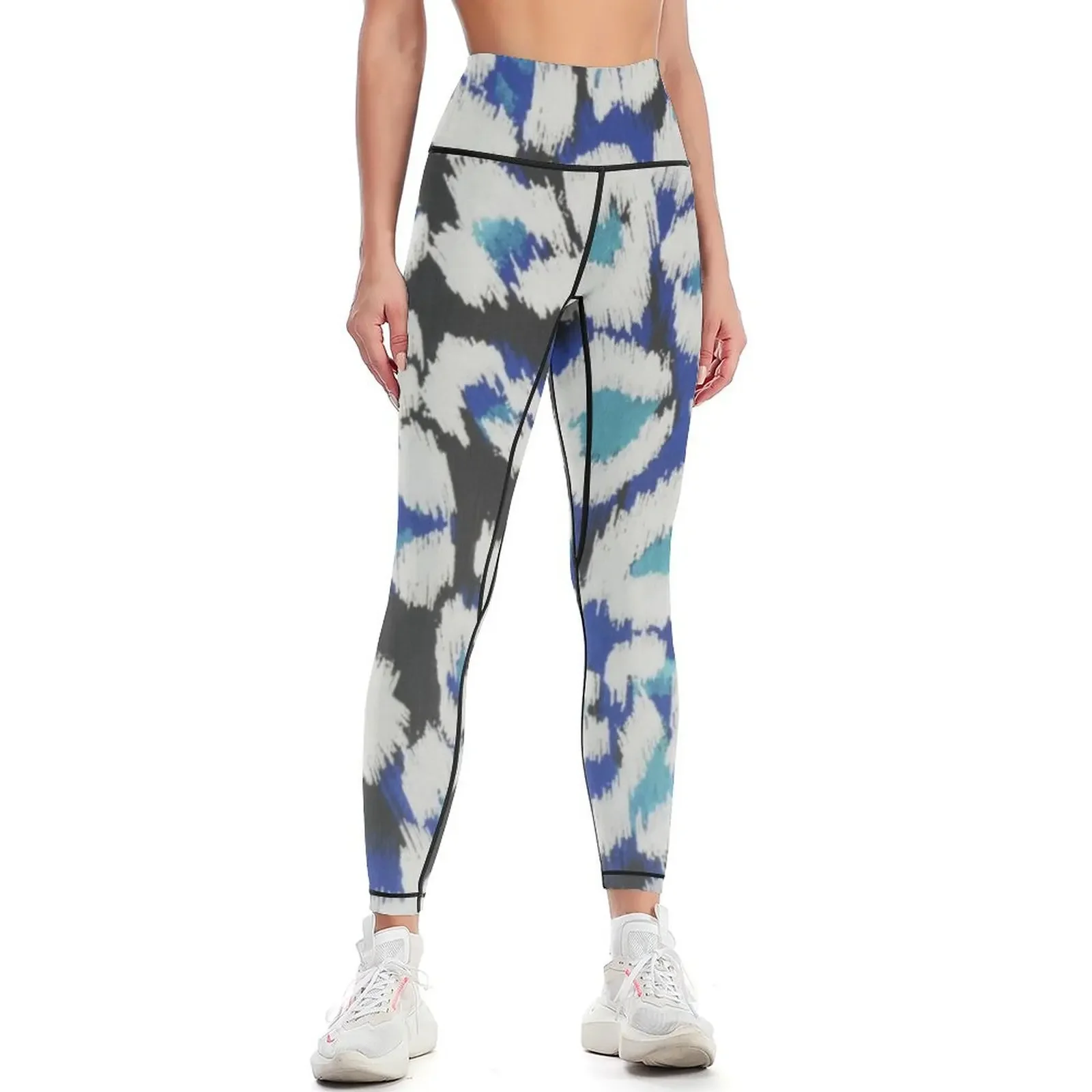 Leopard Print Blues Leggings gym wear Women's fitness sporty woman push up workout clothes for Womens Leggings