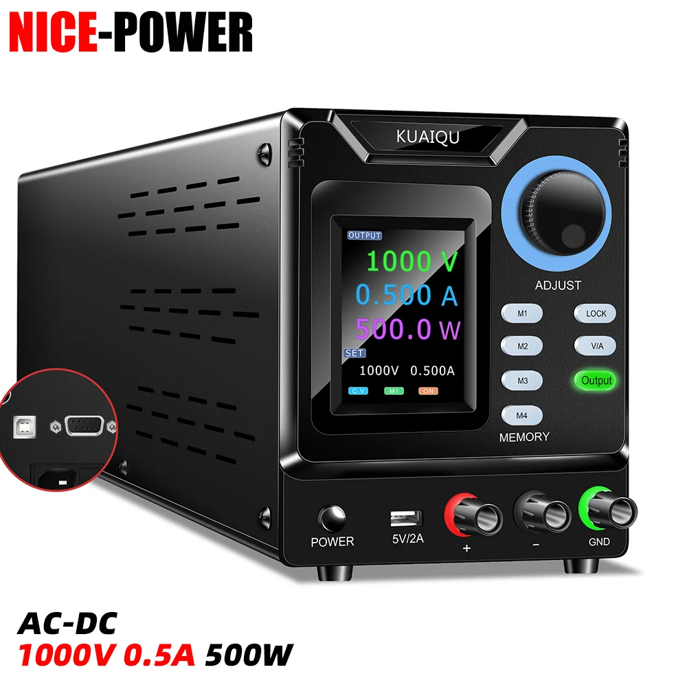 Wholesale NICE-POWER SPPS-D1000-5 Laboratory DC High Power Supply 1000V 0.5A Precision Adjustment Knob For Electronic Device R&D