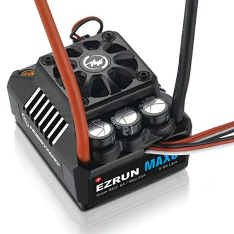 2025 EZRUN Max6 160A R/C Pengendali Kecepatan Motor Tanpa Sikat ESC Tanpa Sikat Tahan Air untuk 1/6 1/5 RC Mobil Truk Perayap F17810