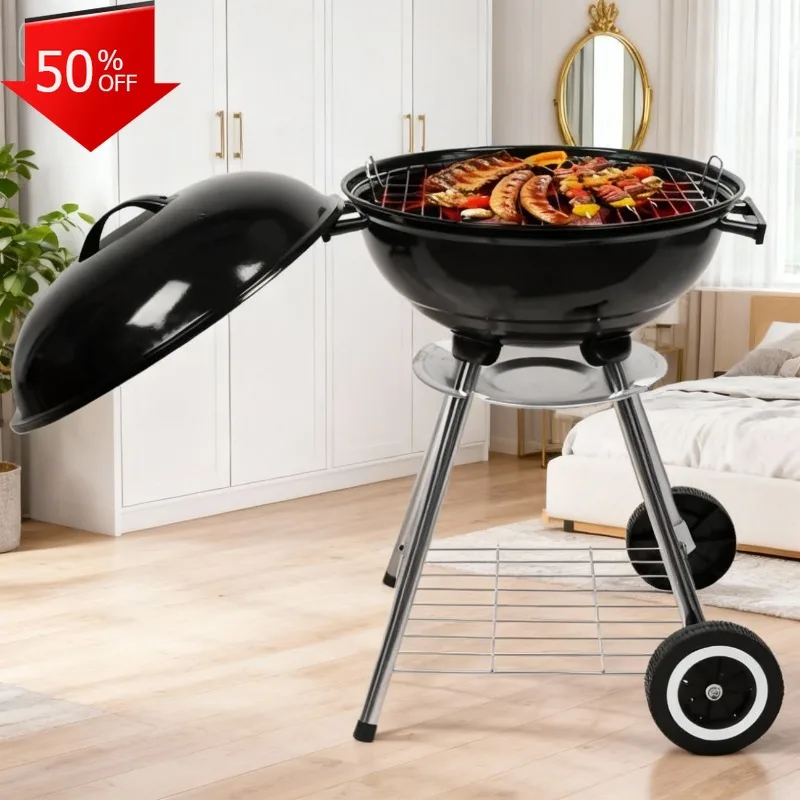 

Угольный гриль-барбекю, большая уличная кухня, угольные грили, посуда, аксессуары для барбекю, походная печь, портативная подставка для походной плиты