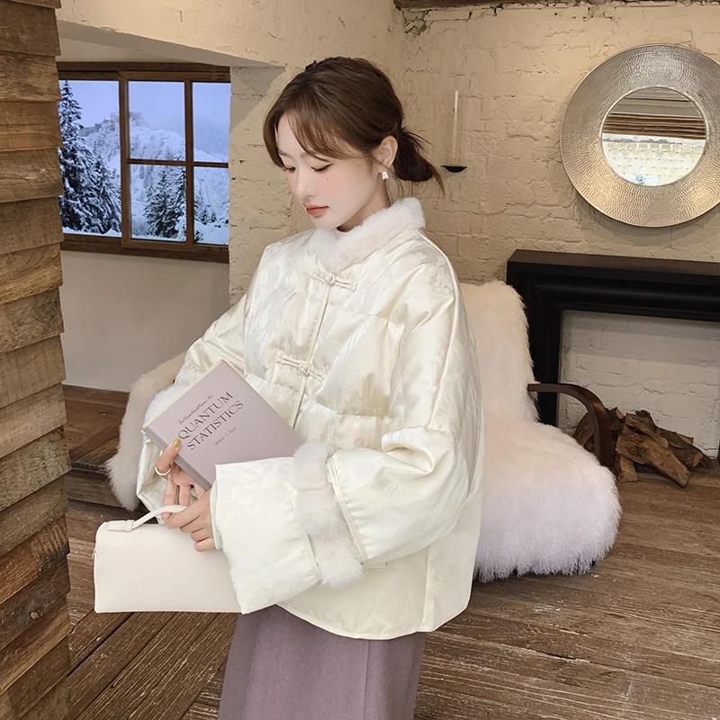 Nouveau estilo chinês doudoune femmes jaqueta de inverno das mulheres novo em casacos manteaux hiver femme chinois roupas tradicionais
