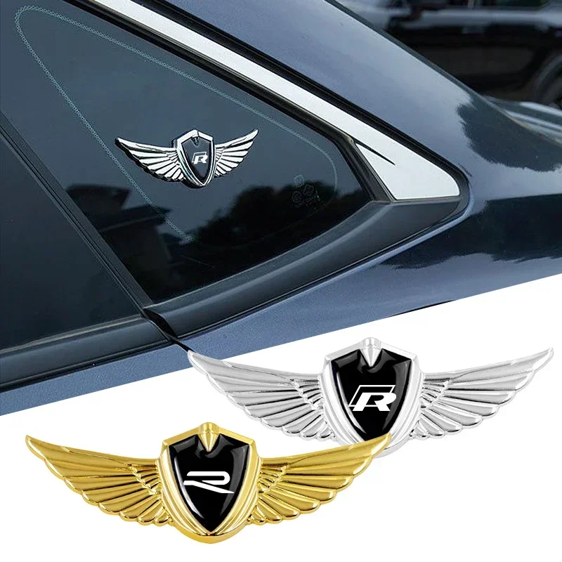 

1Pcs Metal Car 3D Eagle Angel Wings Logo Trunk Fender Sticker For VW R Tiguan Passat Golf Polo Touareg Jetta Teramont Atlas CC