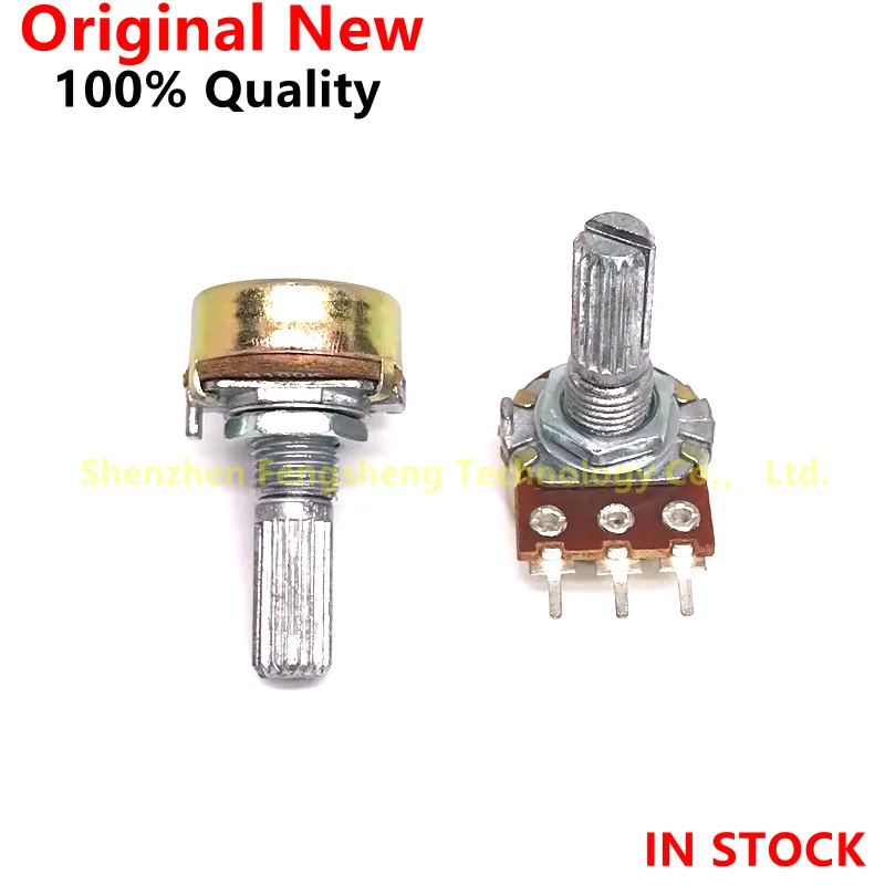 

(5PCS) WH148 20mm 3pin 1K 2K 5K 10K 20K 50K 100K 250K 1M Linear Potentiometer Kit With Nuts And Washers