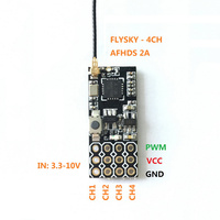 JHEMCU FS2A-4CH - 2.4G AFHDS 2A 4CH PWM Mini Receiver
