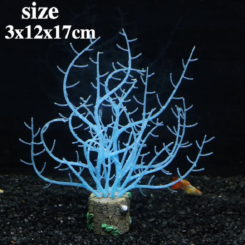 Fish Tank Ornament Silicone Noctilucent Coral Simulation Underwater Plants Aquarium Decoration Aquatic Landscape