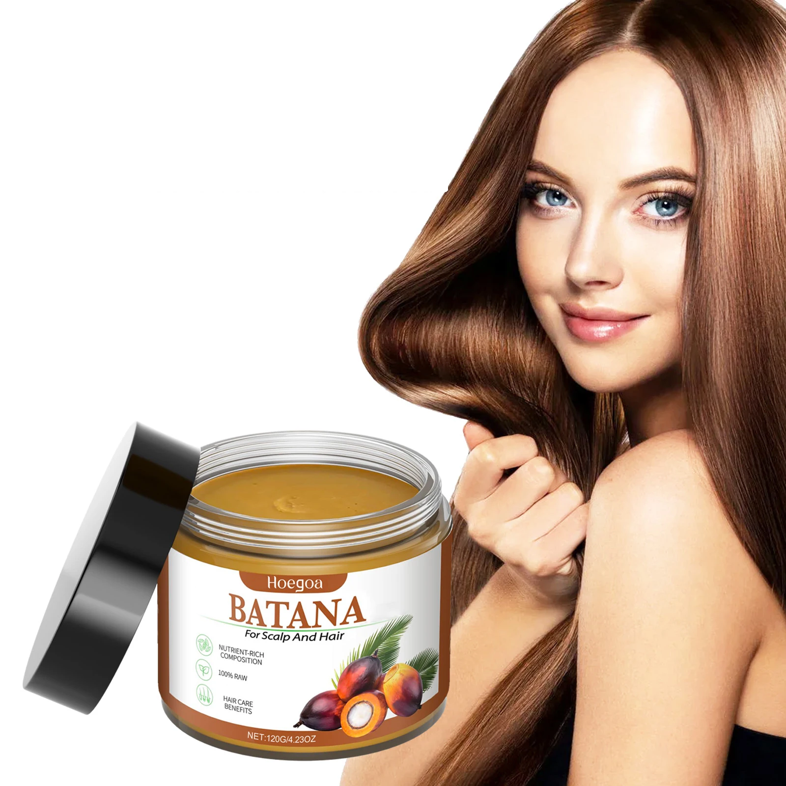 

Batana Oil Hair Conditioner Repair Frizzy Reduce Split Ends Dry Damaged Hair Treatment Anti Hair Break Nourishing Hair Mask 120g