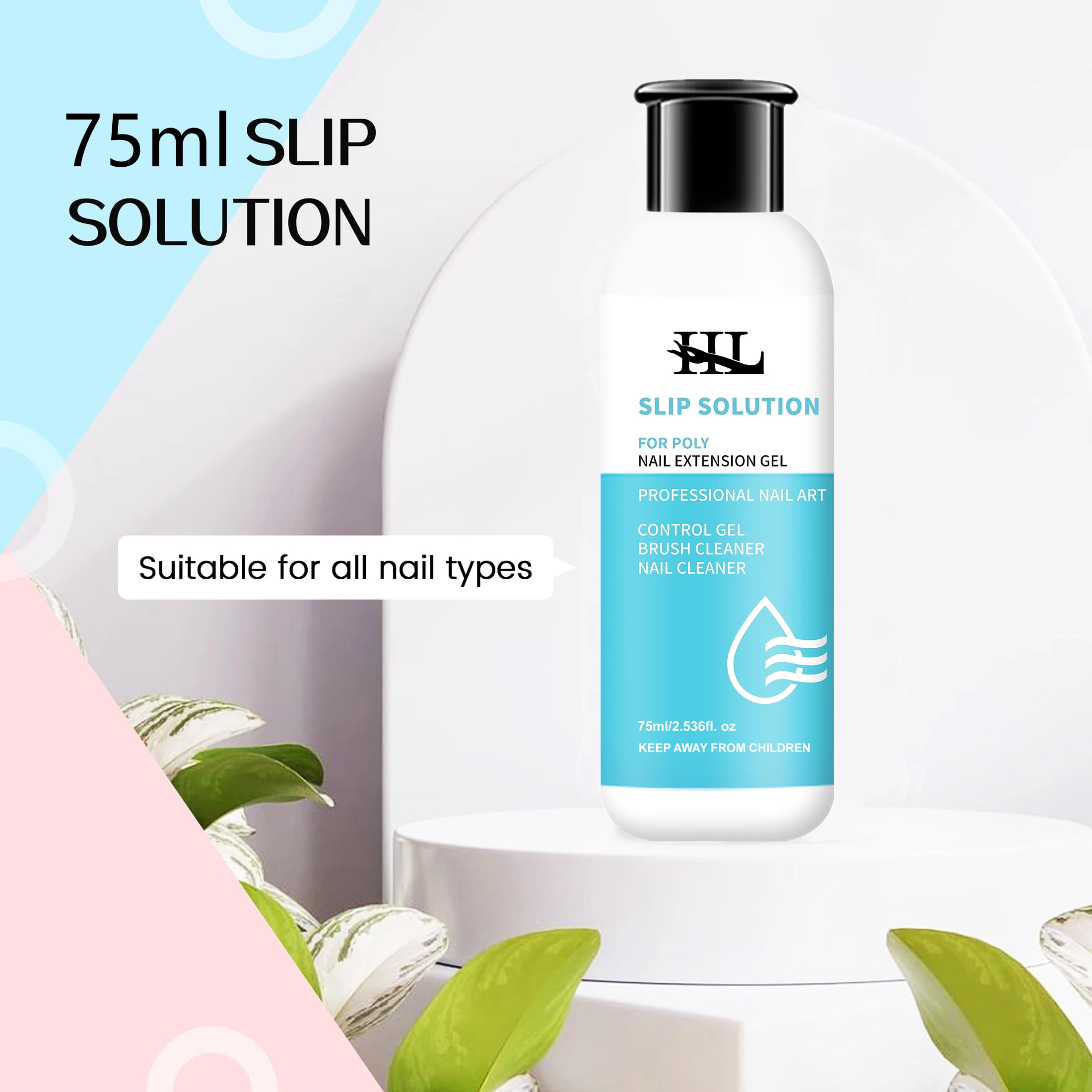 HL 75ml Slip Solution for Poly Gel Builder Acrylic Gel Brush Cleaner Quickly And Thoroughly Remove Nail Polish image 4