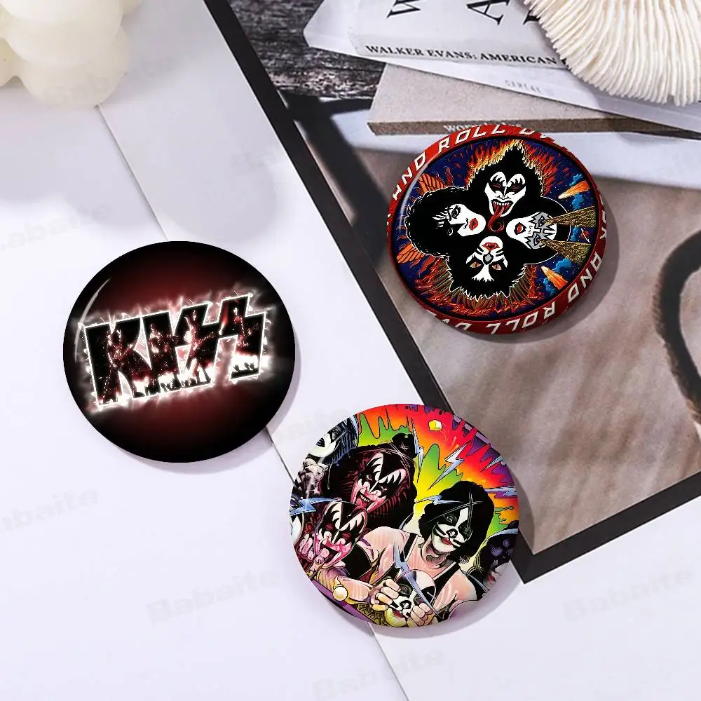 K-KISS BAND New  Brooches Soft Button Pin Funny Silly Gnarpy on A Skateboard Meme Badge Gamer Collection Gifts
