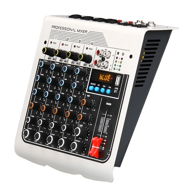 Voxfull MIX-400 Mixer audio professionale a 8 canali con console di missaggio per lettore MP3 USB di mixer per console audio DJ
