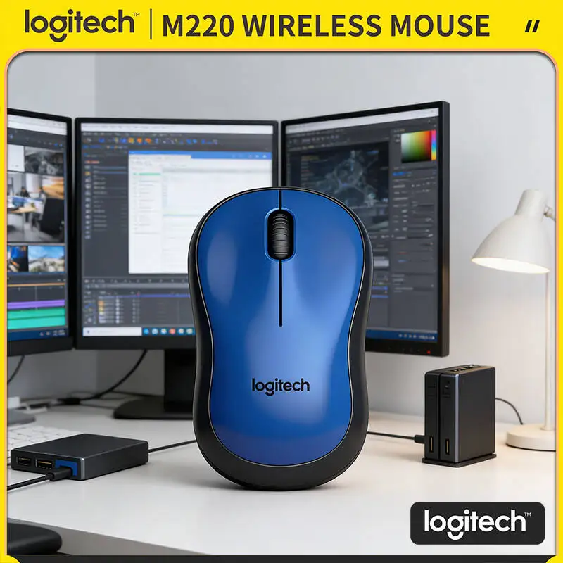 

Logitech M220 Quiet Wireless Mouse 2.4GHz Stable Link 3 Buttons 18-Month Battery 1000 DPI Precision Office Home Daily Tool