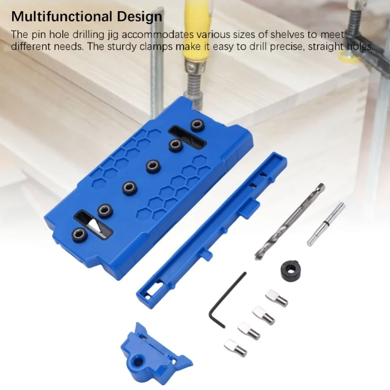 Multi-Functional Shelf Pin Jig ABS Shelf Pin Drill Guide Woodworking Drilling Tools For Precise Straight Holes
