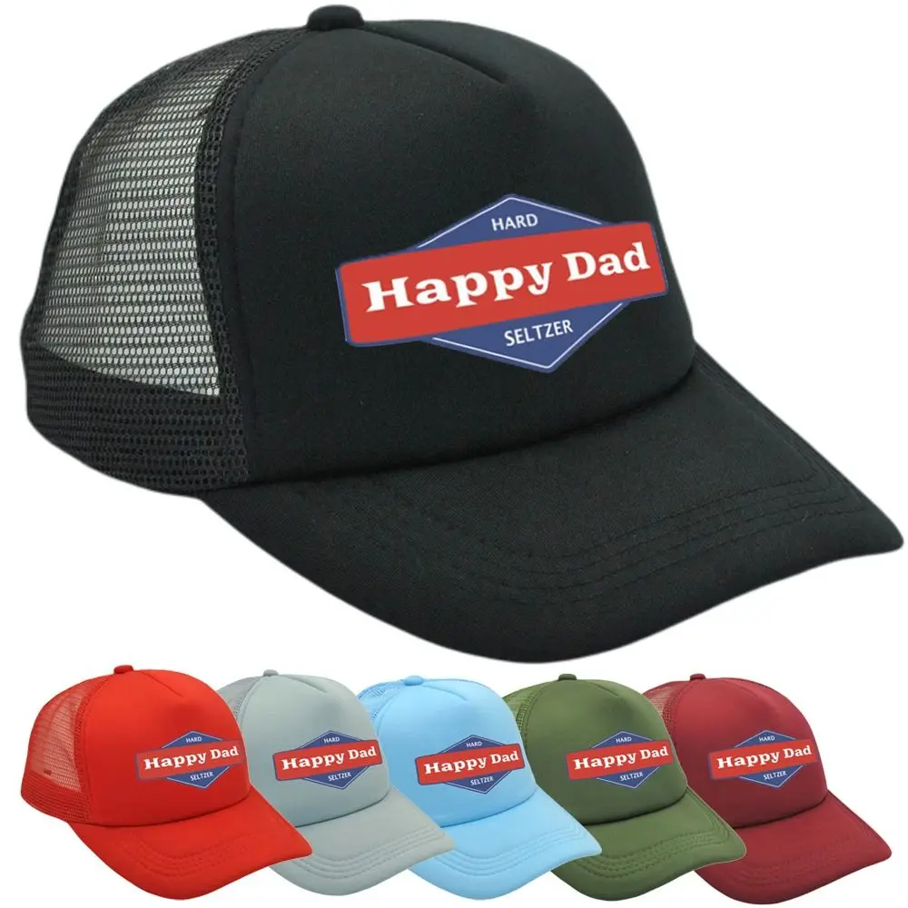 Adjustable Happy Dad Baseball Caps Fashion Vintage Hiphop Embroidery Sun Cap Breathable Sunscreen Hats