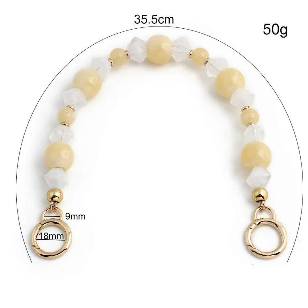 DIY Decoration Acrylic Beads Bag Chain Metal Chain Replaceable Beaded Bag Pendant Fashion Key Chain Handle Chain