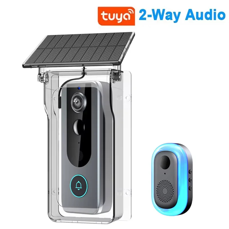 Tuya Wireless Video Doorbell Camera WiFi 1080P Waterproof Night Vision 2-Way Audio Motion Detect Cloud Storage Alexa Google Home