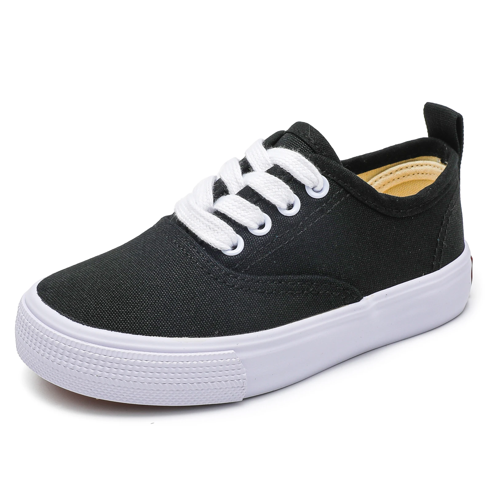 

OPOEE Низкая спортивная обувь для мальчиков и девочек, парусиновая детская обувь на шнуровке, удобная и легкая обувь для скейтбординга