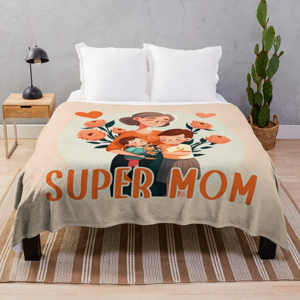 Mother's day t-shirt, mother's cushions, notebooks, rugs, blankets, bags, mugs Throw Blanket For Sofa Thin Blankets