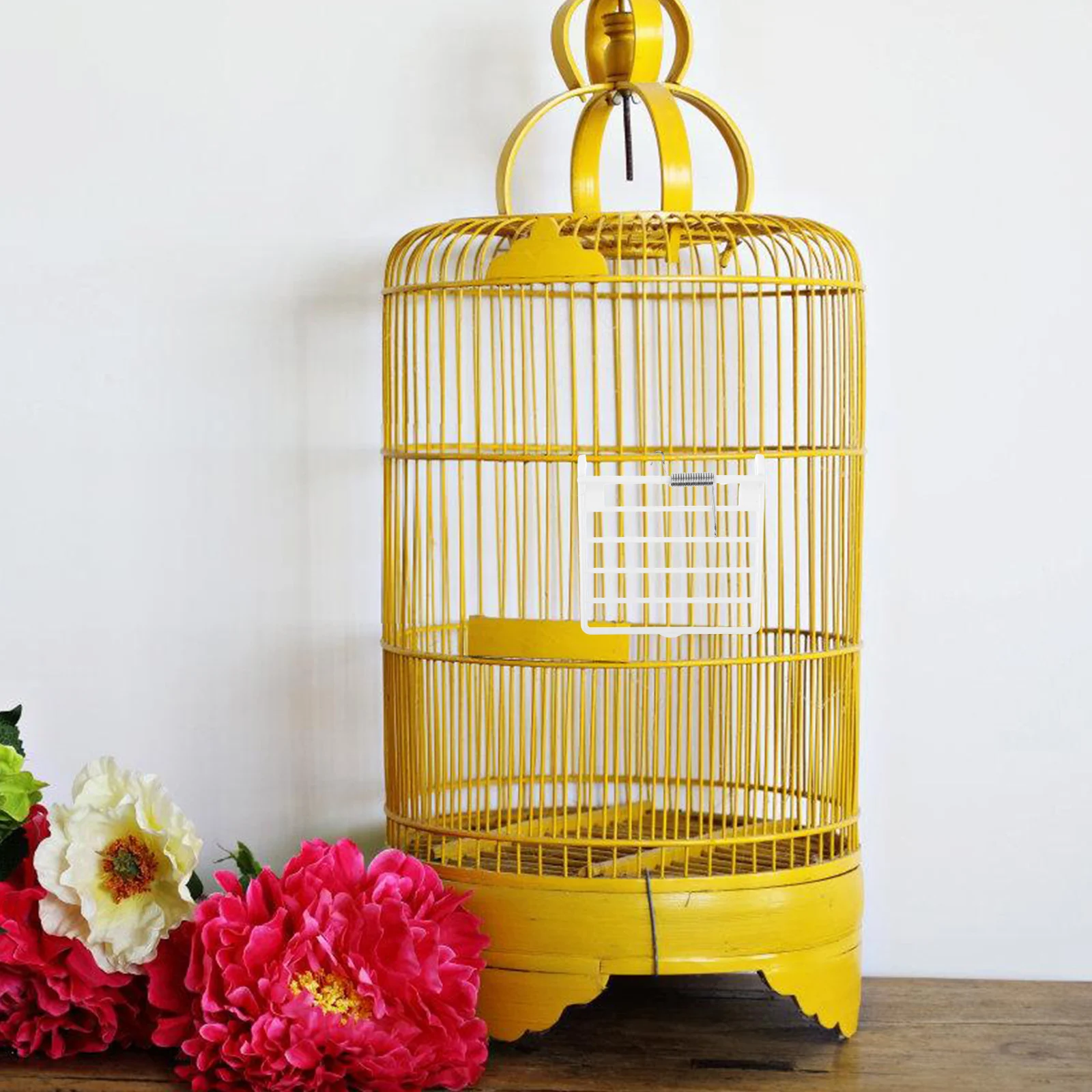 3 Pcs Birdcage Accessories Tray Decor Door With Horizonal Wires Fittings Spring Plastic Accessory