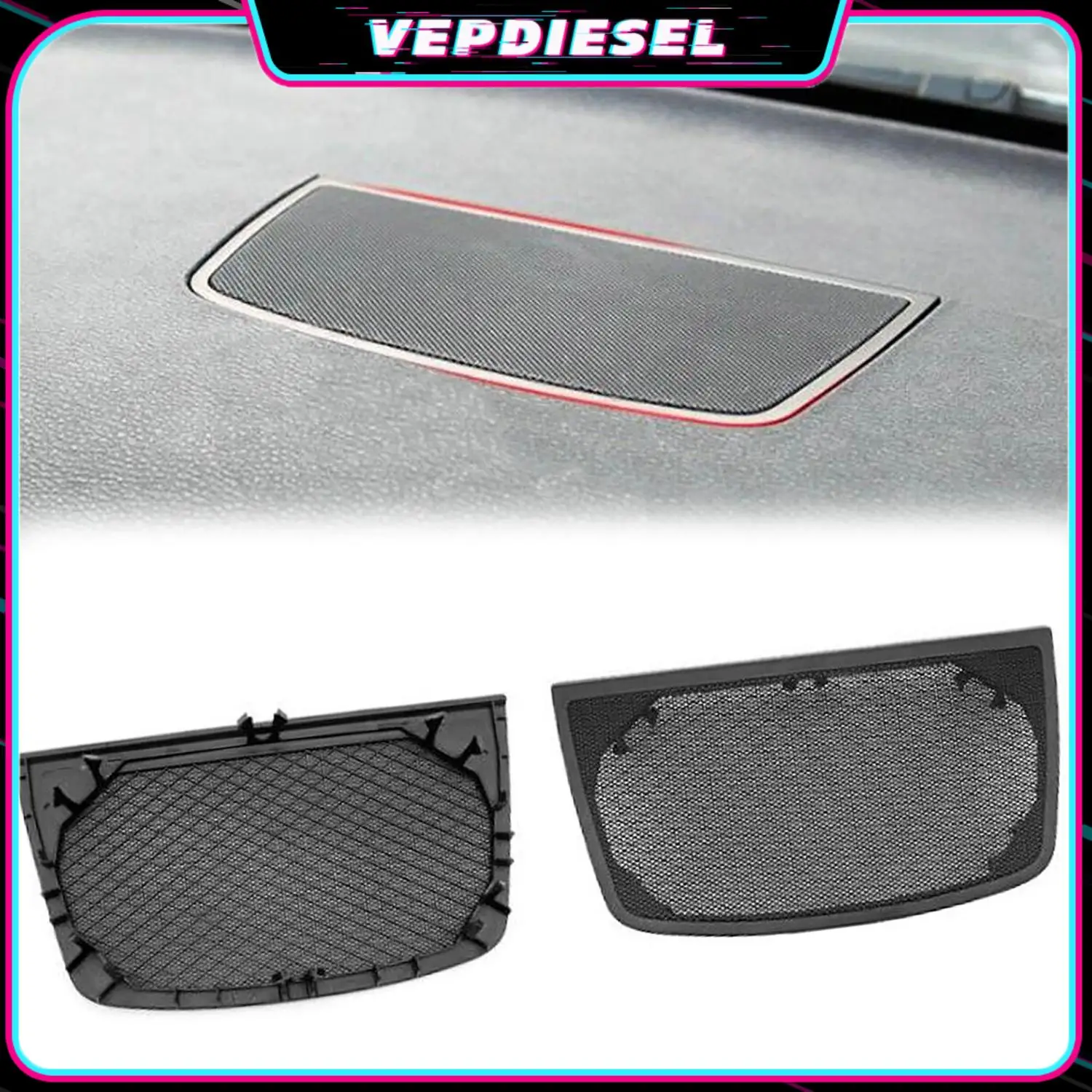 

514571691796 1Pcs Black Car Dash Loud Speaker Cover Grille Panel For BMW X5 E70 X6 E71 For xDrive 35i N55B30A N63B44A Interior