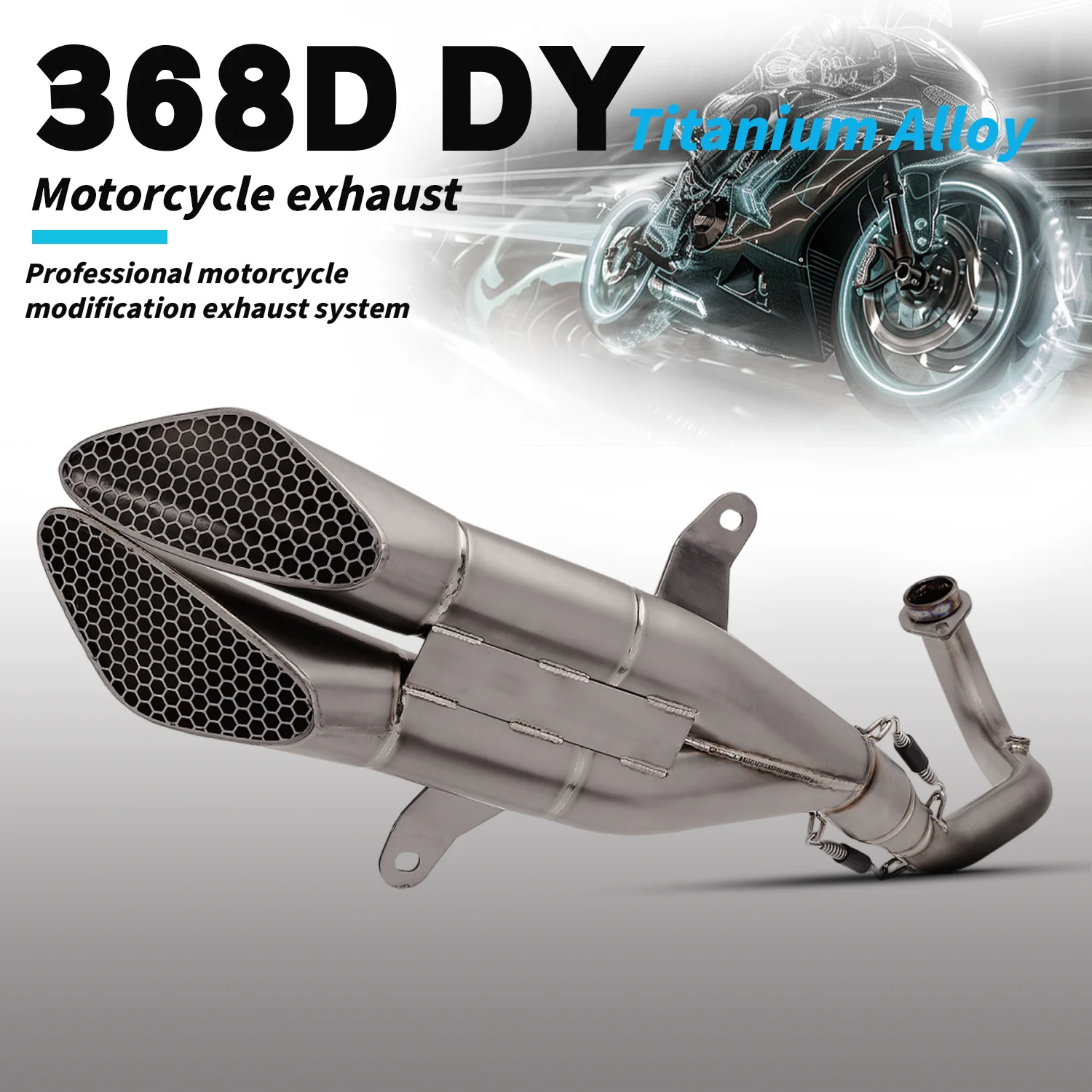 

FOR Suzuki 368D DY -2025 Motorcycle Exhaust Tail Escape Modify Link Pipe Carbon Muffler titanium alloy performance Exhaust