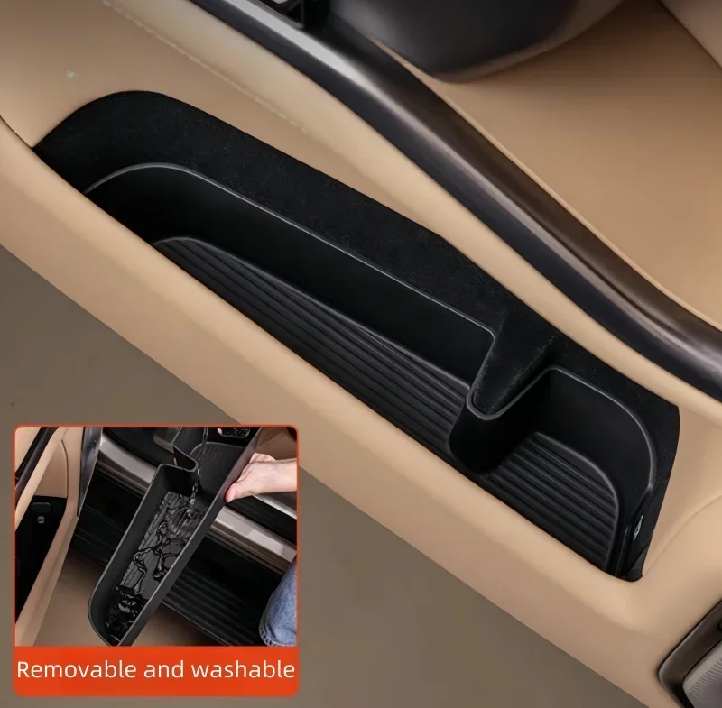 Auto Car Door Storage Box Fit for BYD Leopard 8 Modified Auto TPE Door Slot Silicone Storage Pad Car Interior Upgrade Parts