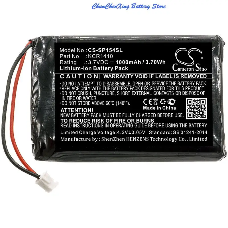 CS 3.7V 1000mAh Game Console Battery KCR1410 for Sony Playstation 4 Controller, CUH-ZCT2, CUH-ZCT2U 2016, CUH-ZCT2E, CUH-ZCT2J