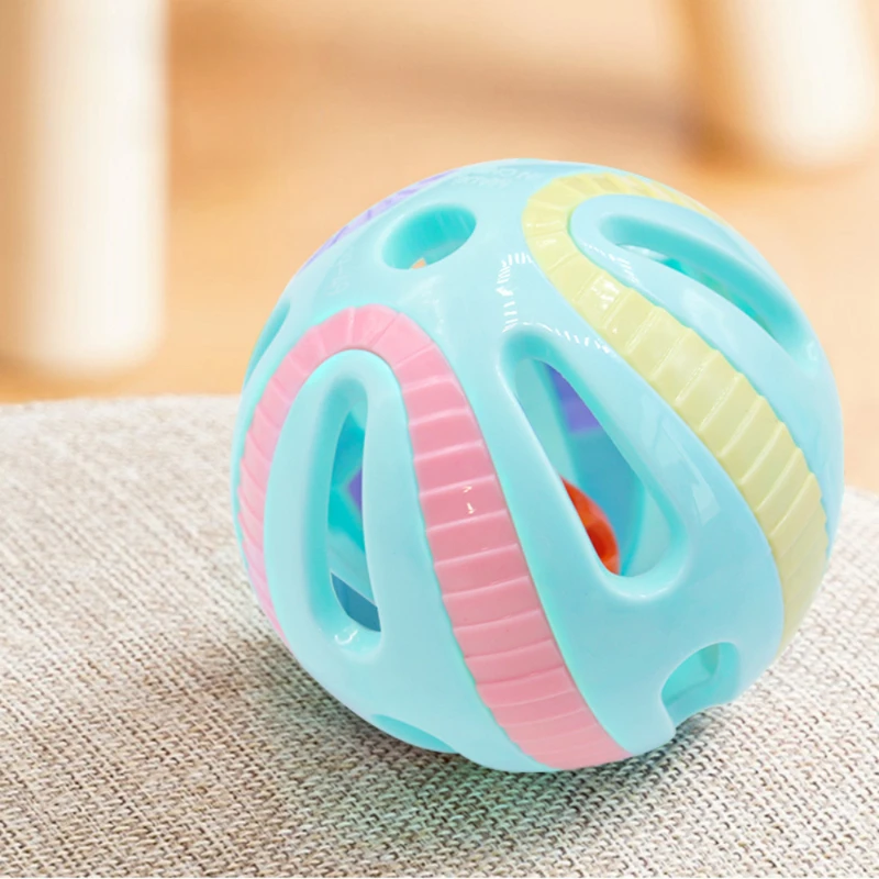 Pelota de plástico interactiva para gato, juguete divertido con sonido, suministros para mascotas