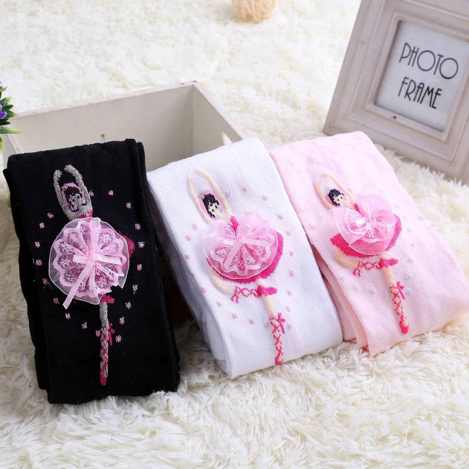 Kids Fashion Tights Spring Autumn Ballet Girl Pantyhose Cotton Knitted Cute Princess Dance Stockings Children' s Leggings 4-12Y view 2