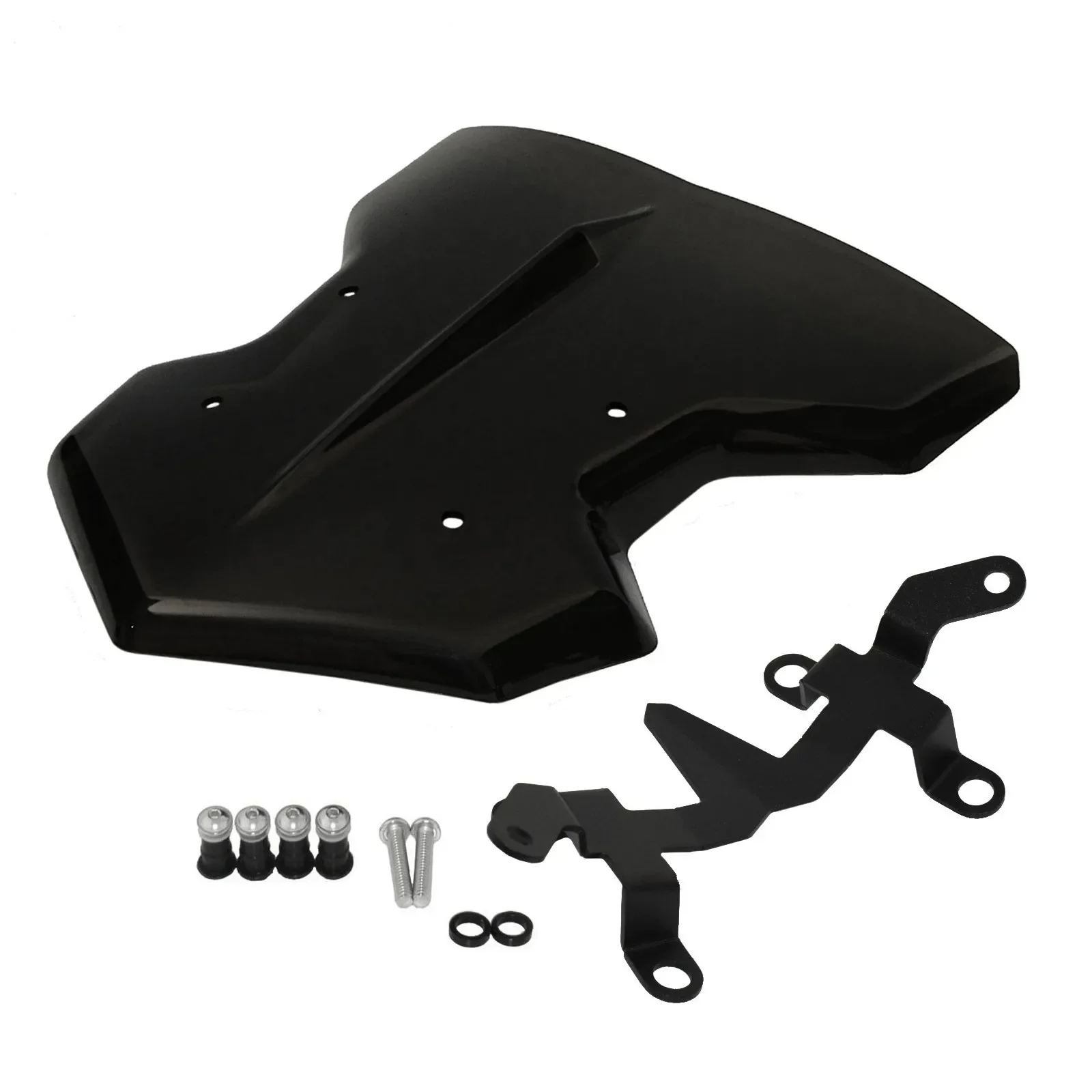 WAASE Front Windscreen Windshield Fly Screen Shield with Bracket For YAMAHA MT-03 MT03 2020 2021 2022 2023 2024