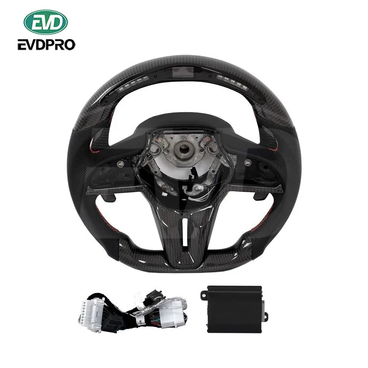 

EVD STYLE CARBON FIBER STEERING WHEEL WITH LED for 2017-2020 NISSAN GTR R35