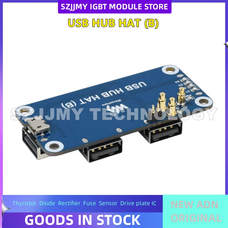 Raspberry Pi/PC compatible with 4-channel USB 2.0 expansion board module HUB hub spring top pin type  NEW ORIGINAL IN STOCK