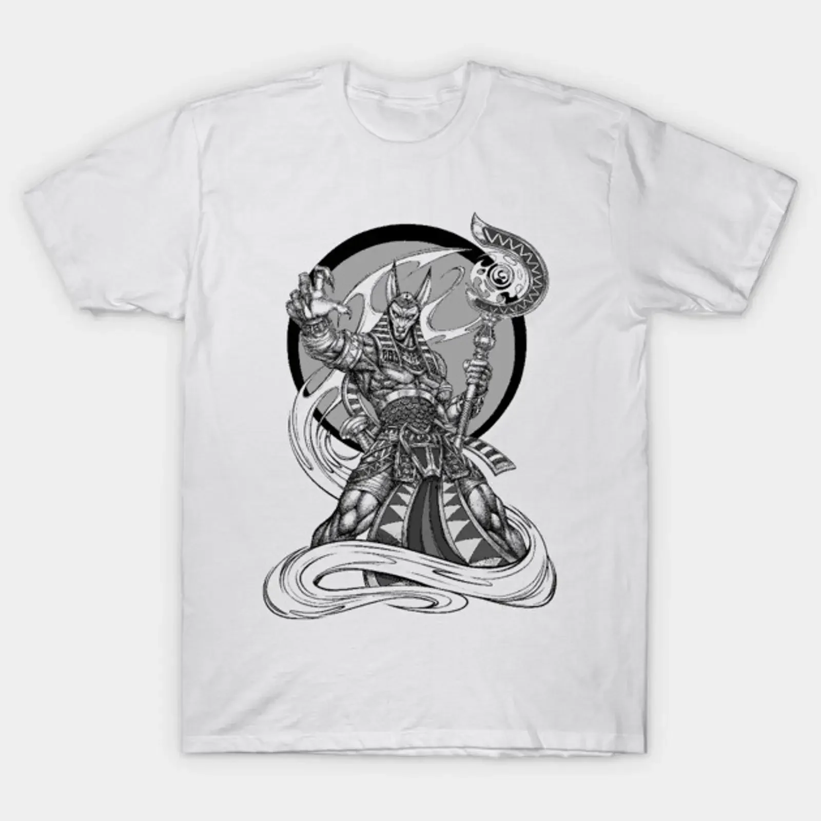 Anubis T Shirt vintage Washed streetwear Breathable Unisex Soft graphic Stretched designer clothes Top For Everyday Wear Casual