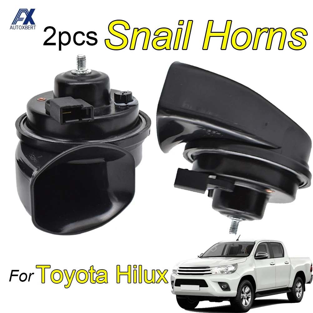 Snail Horn For Toyota Hilux AN10 AN20 AN30 AN120 AN130 2004-2020 12V 110-125db Loud Car Horn 410/510Hz Twin Tone Auto Horn