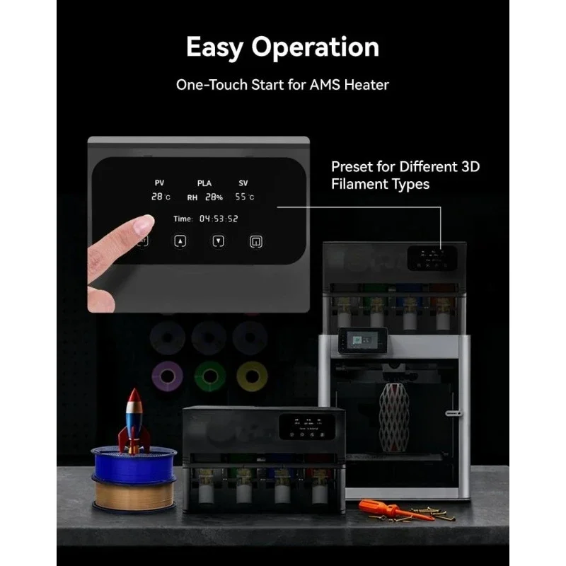 AMS Heater Compatible With Gen 1 4 Spool Filament Dryer Fast Heating To 70C Simultaneous Printing Drying 3D Printer Accessory