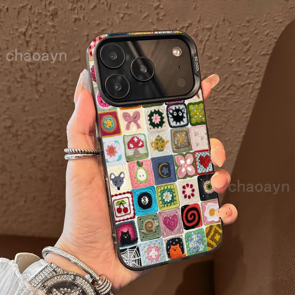 

Sweater pattern splicing Phone Case case for iPhone17 16 15 14 13 12 11 Pro/ Max/Plus shock-proof rear cover anti-fingerprint